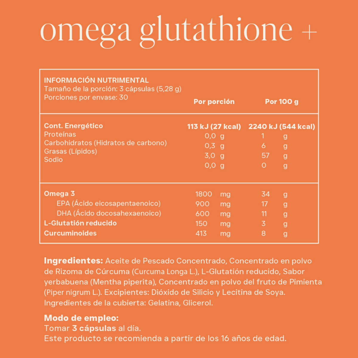 Omega glutathione +