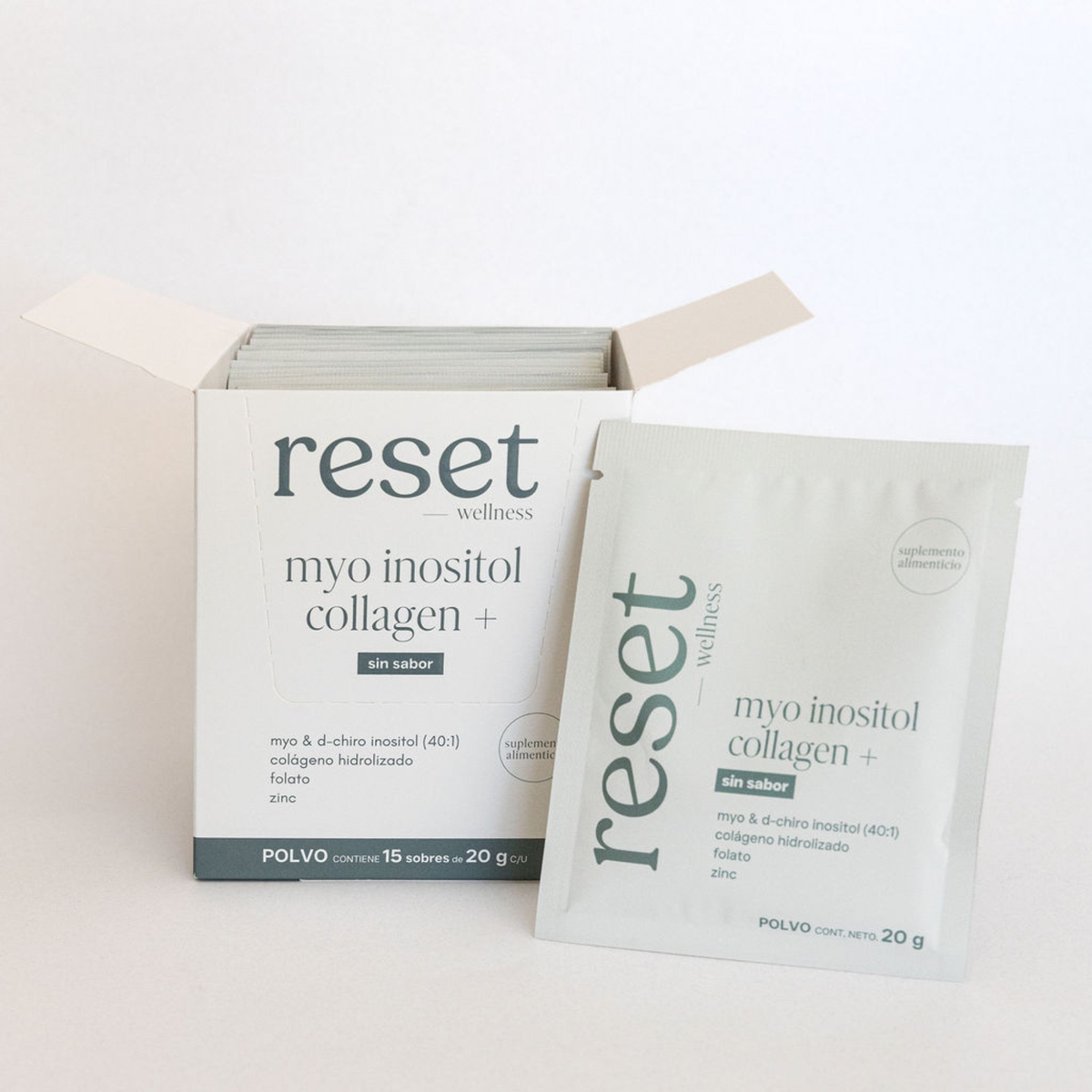 Myo Inositol Collagen + sin sabor caja 15 sobres