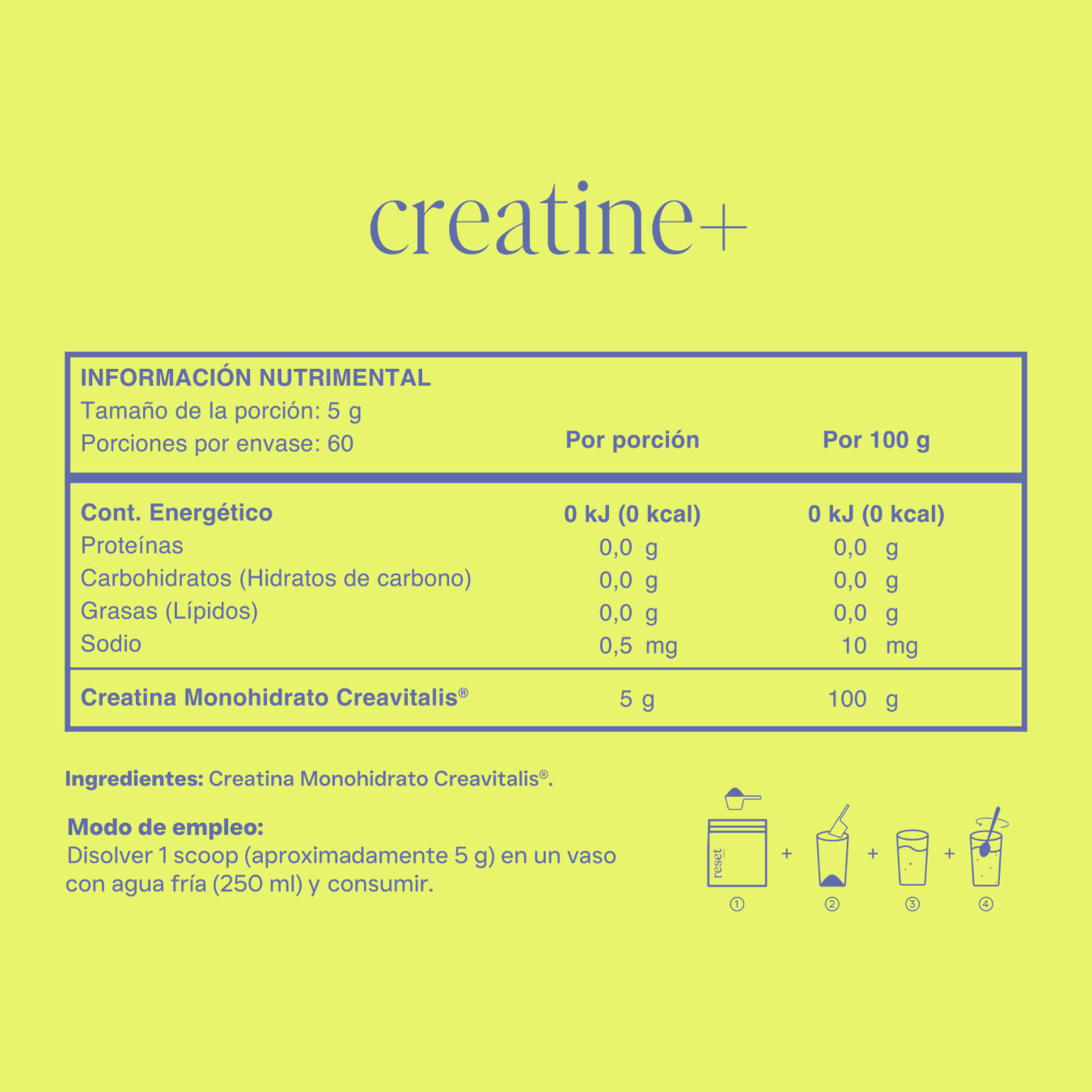 Creatine + Sin Sabor 300g