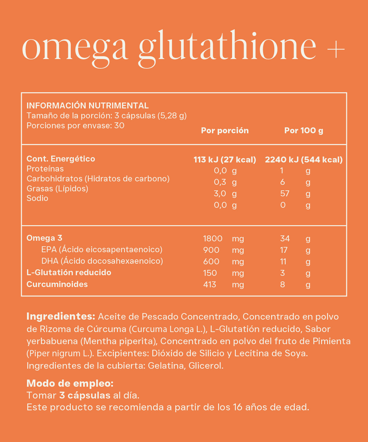 Omega glutathione +